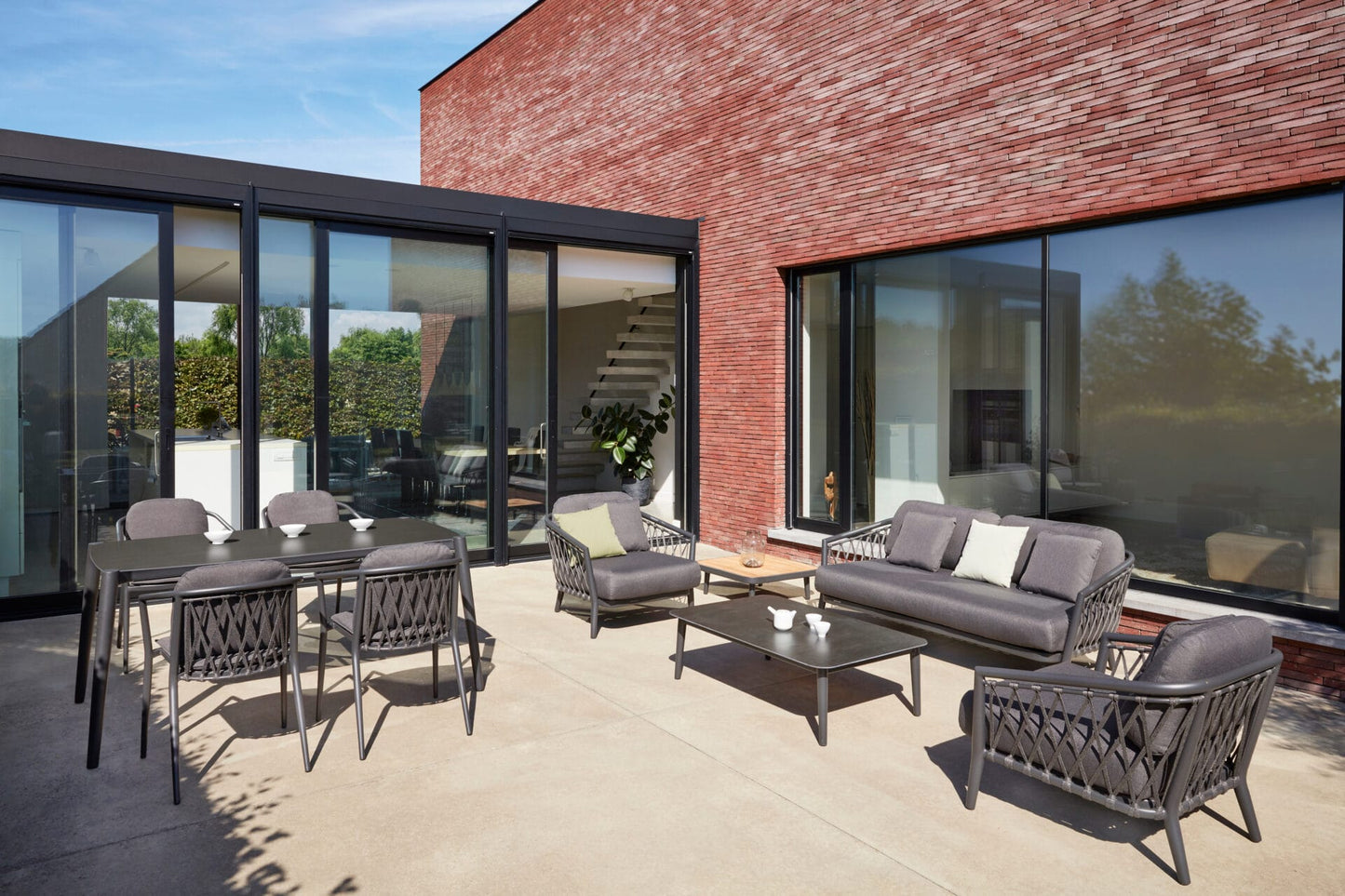 Ridge Rope Modular Lounge Set – 3-Piece – Lava Frame | Moss & Timber