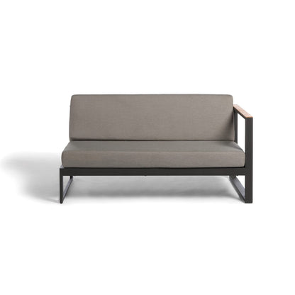 Sofa Set --Aluminum Lounge Sofa Set – 3-Piece – Thin Teak Armrest