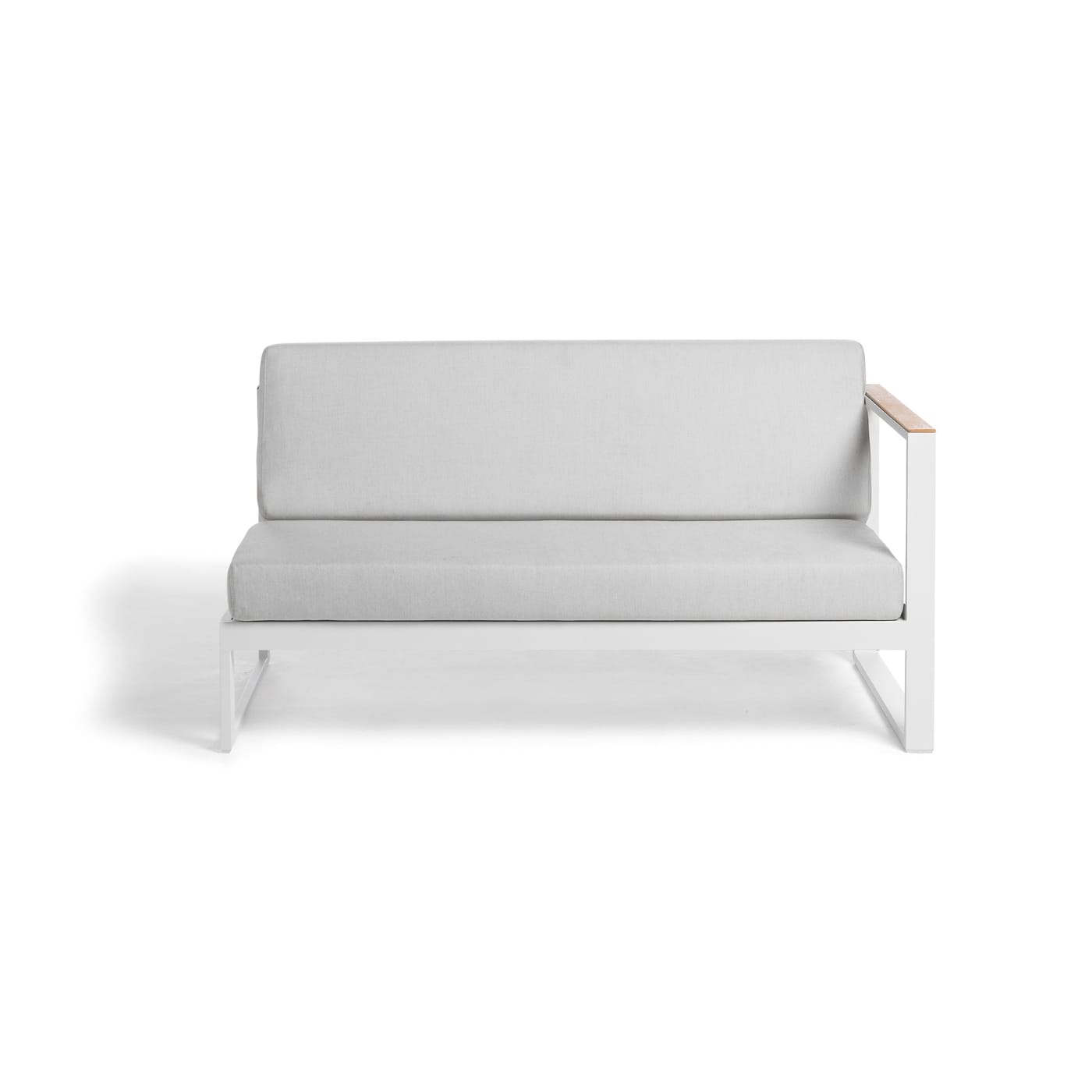 Sofa Set --Aluminum Lounge Sofa Set – 3-Piece – Thin Teak Armrest