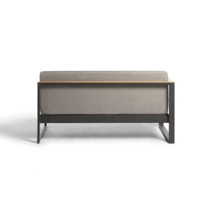 Sofa Set --Aluminum Lounge Sofa Set – 3-Piece – Thin Teak Armrest