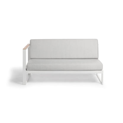 Sofa Set --Aluminum Lounge Sofa Set – 3-Piece – Thin Teak Armrest