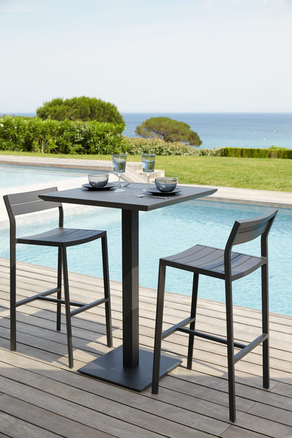 Bistro Table – Aluminum –  Black - Square –  | Moss & Timber