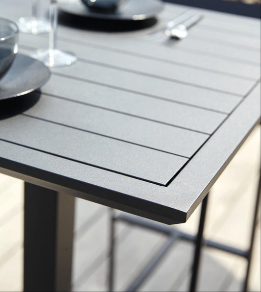 Bistro Table – Aluminum –  Black - Square –  | Moss & Timber