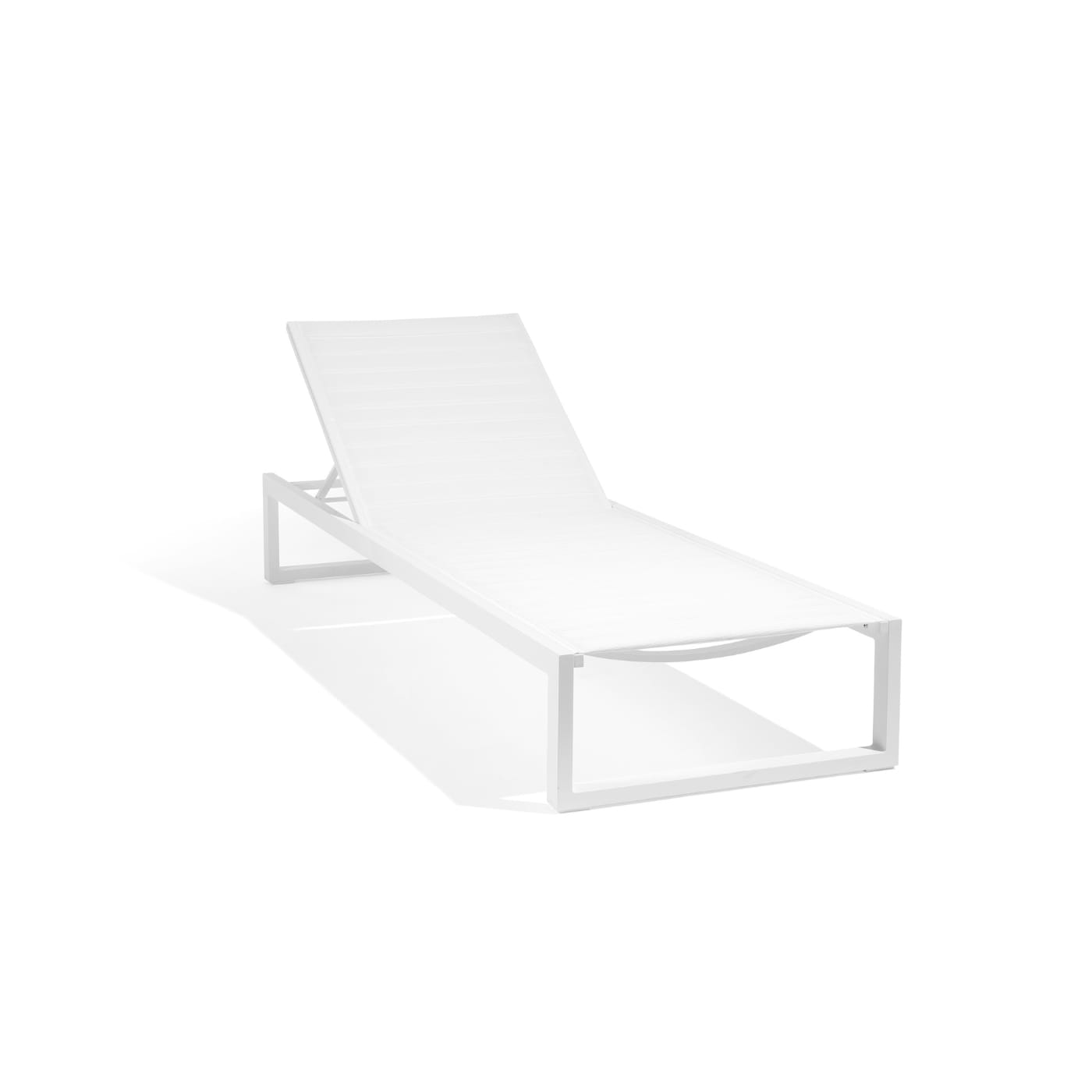 Aluminum & Textylene Sunlounger with Wheels – White & Lava Options | Moss & Timber